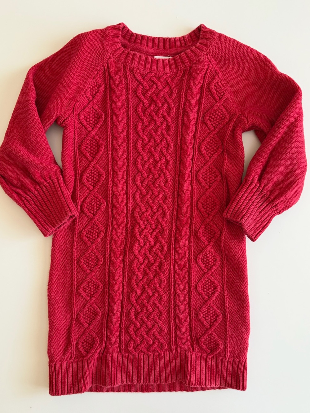 GAP Red 3 Year Old Girls Cable-Knit Crewneck Sweater Dress